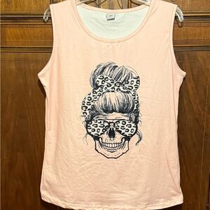 Pink sleeveless tank top